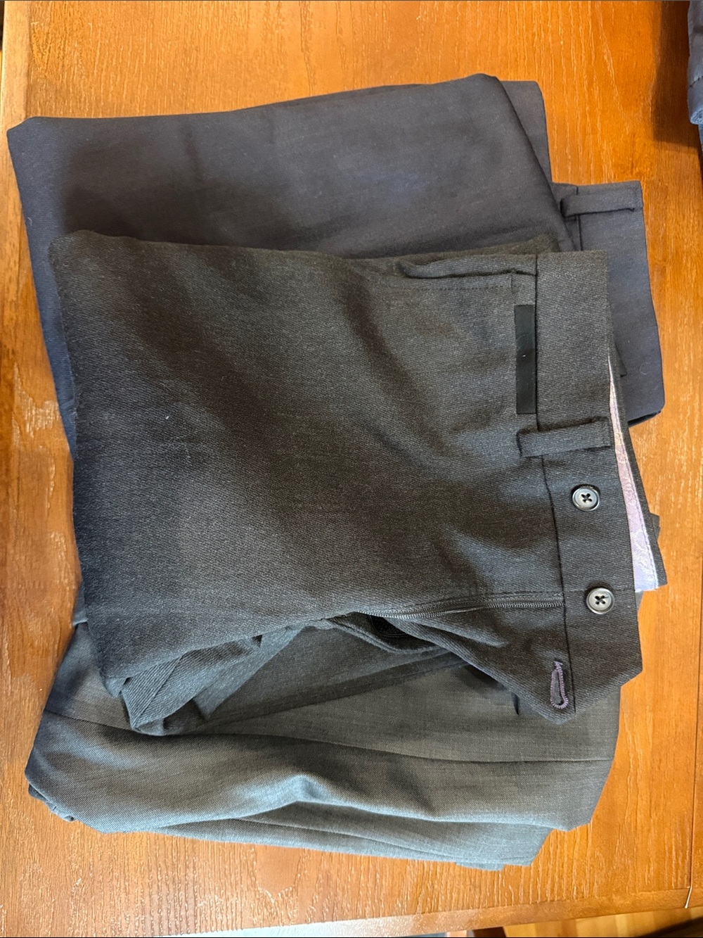 Bundle: 3 Pairs of Ted Baker Tailoted Dress Pants: Grey, Black and Navy 32R